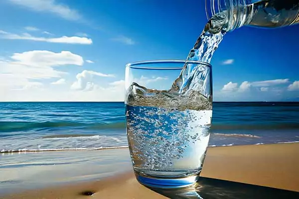drinking water from the ocean
