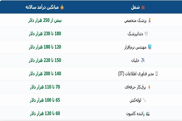 بهترین مشاغل پر درآمد در امریکا
